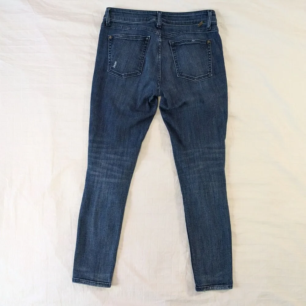 DL1961 Margaux Mid Rise Ankle Skinny Distressed Ripped Jeans, Size 26 - Picture 4 of 8